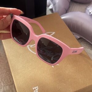 Celine Light Pink Sunglasses with Black Lenses